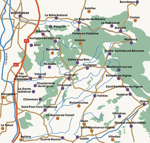 carte drôme provençale