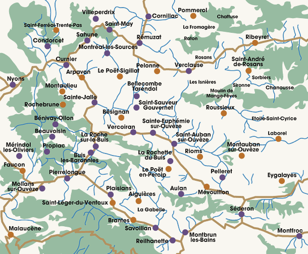 carte drôme provençale